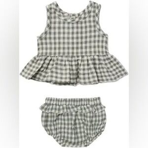 EUC Quincy Mae Sleeveless Peplum Set 2-3